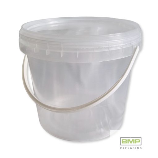 Műanyag vödör fedővel (átlátszó) - 2,5 L