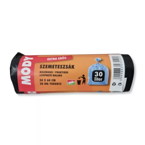 Szemeteszsák EXTRA ERŐS 30 L (50x60 cm) - fekete