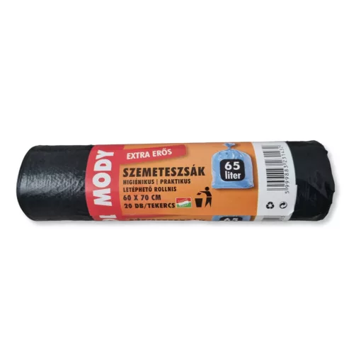 Szemeteszsák EXTRA ERŐS 65 L (60x70 cm) - fekete