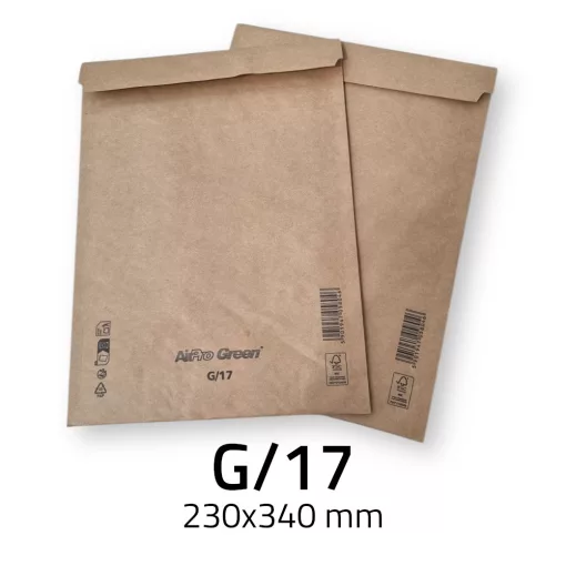 Légpárnás boríték (100% papír alapú) barna - G/17